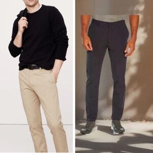 Banana Republic BUNDLE  OF 2  Men's Flat Front Pant Sz 34x30 Beige & Blue